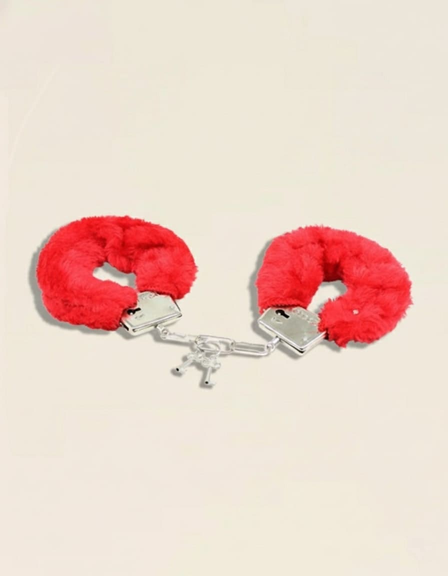 Menottes rouges en fausse fourrure Velvet Touch, accessoire sensuel et confortable pour jeux doux