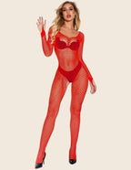 Catsuit Résille Transparente “Vera” – Noir - Jardin Intime