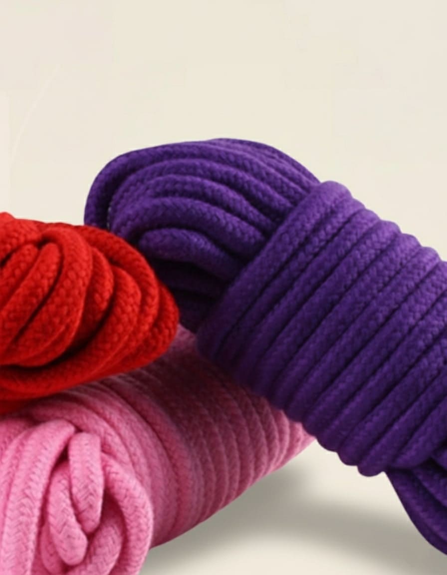Cordes Silk Touch en plusieurs couleurs : rouge, violet et rose – Jardin Intime