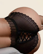 Culotte Ajourée Sexy – Dentelle Stretch & Découpe Croisée – Jardin Intime - Jardin Intime