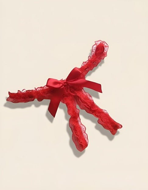 Culotte Ouverte en Dentelle avec Nœud Satin – Ultra Sexy & Extensible - Jardin Intime