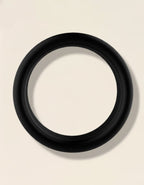 Triple Power Rings noir en silicone vu de face, finition douce et épurée