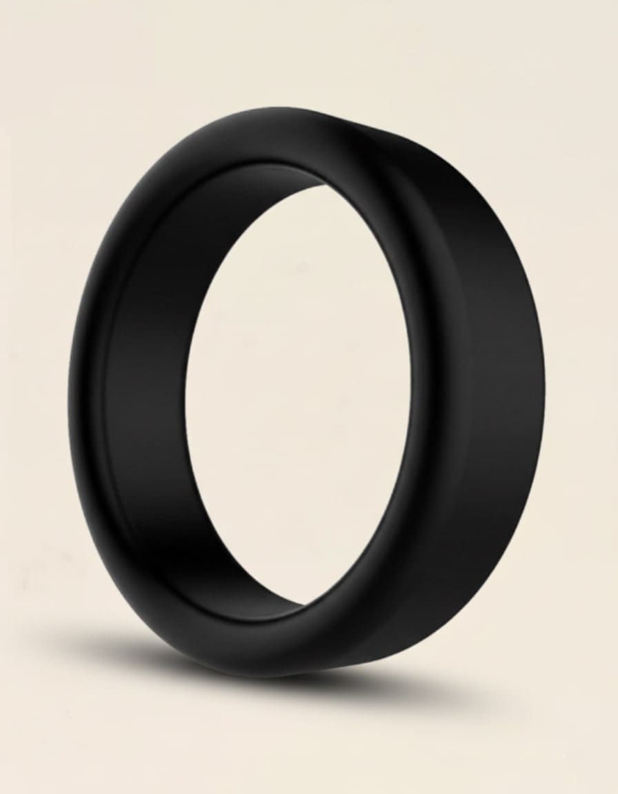 Triple Power Rings noirs en silicone, pour maintien et intensification du plaisir masculin