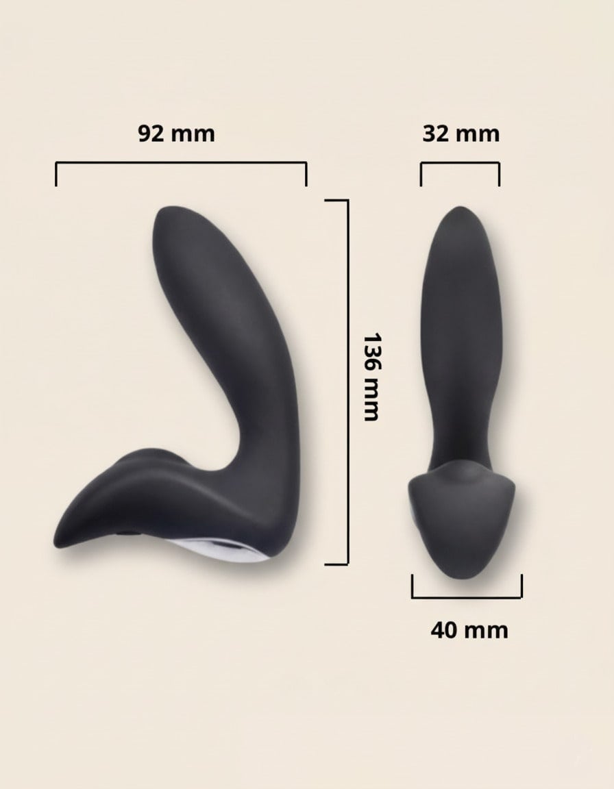 Masseur Prostatique Télécommandé – 12 Modes • Rechargeable USB • Noir & Violet - Jardin Intime