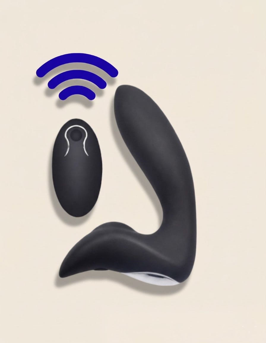 Masseur Prostatique Télécommandé – 12 Modes • Rechargeable USB • Noir & Violet - Jardin Intime
