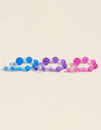Perles anales Satin Touch bleu, rose et violet – Accessoires souples pour initiation, Jardin Intime
