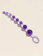 Perles anales Satin Touch violettes en longueur – Accessoire souple et progressif, Jardin Intime