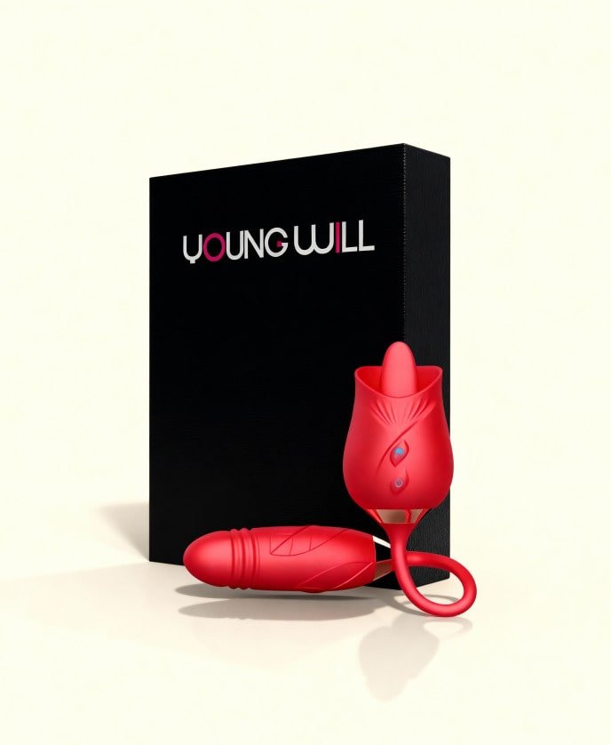 Rose Rouge Duo Sensation™ – Licking & Vibration 2 - en - 1 - Jardin Intime