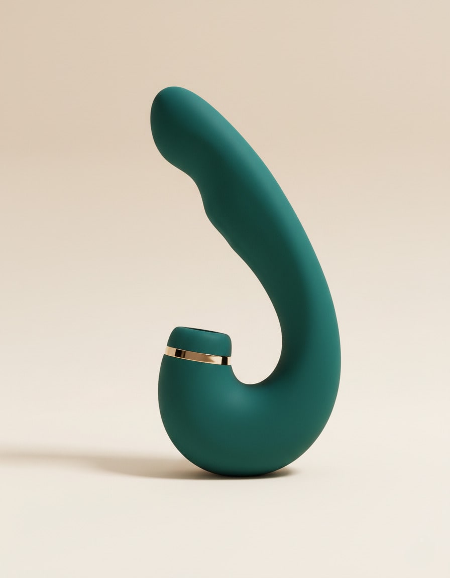 Stimulateur Duo Émeraude – Succion Air Pulse + Vibrations Profondes + Licking/Thrusting - Jardin Intime